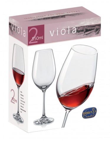 Bohemia Crystal Viola Wine 350ml/2pc