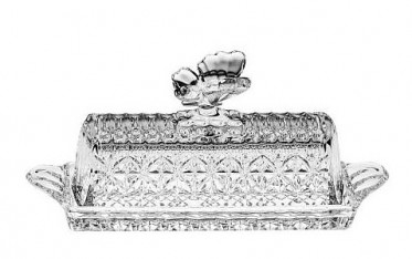 Bohemia Crystal Butterfly Butter Box 20.5cm/1PC