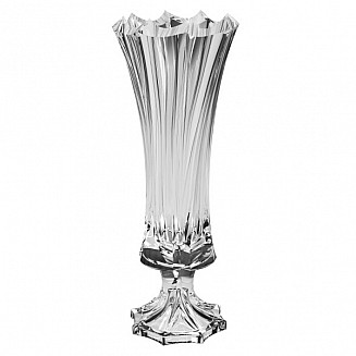 Bohemia Crystal Bromelias footed vase 39cm