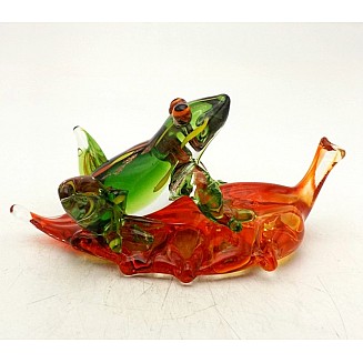 Crafted Art Glass Frog 17cm