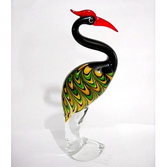 Hand Crafted Glass Animal Peacock 41cm