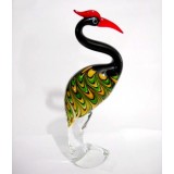 Hand Crafted Glass Animal Peacock 41cm