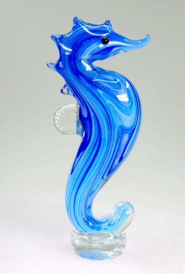 Hand Crafted Glass Animal Seahorse 22cm